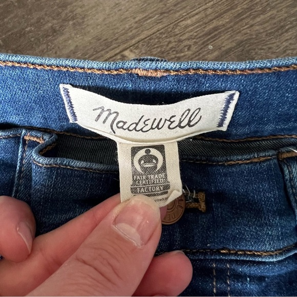 Madewell 10” High-Rise Skinny Raw Hem Danny Jeans - Medium Wash - Picture 6 of 7